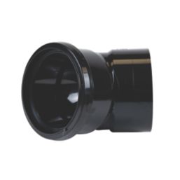 FloPlast  Push-Fit 135° Double Socket Top Offset Bend Black 110mm