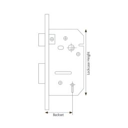 Yale  5 Lever Polished Brass Mortice Sashlock 76mm Case - 57mm Backset