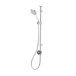 Aqualisa Optic Q Gravity-Pumped Ceiling-Fed Chrome Thermostatic Single Outlet Exposed Smart Shower with Adjustable Head