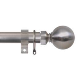 Renaissance Brushed Nickel Curtain Pole 28/25mm x 180-340cm