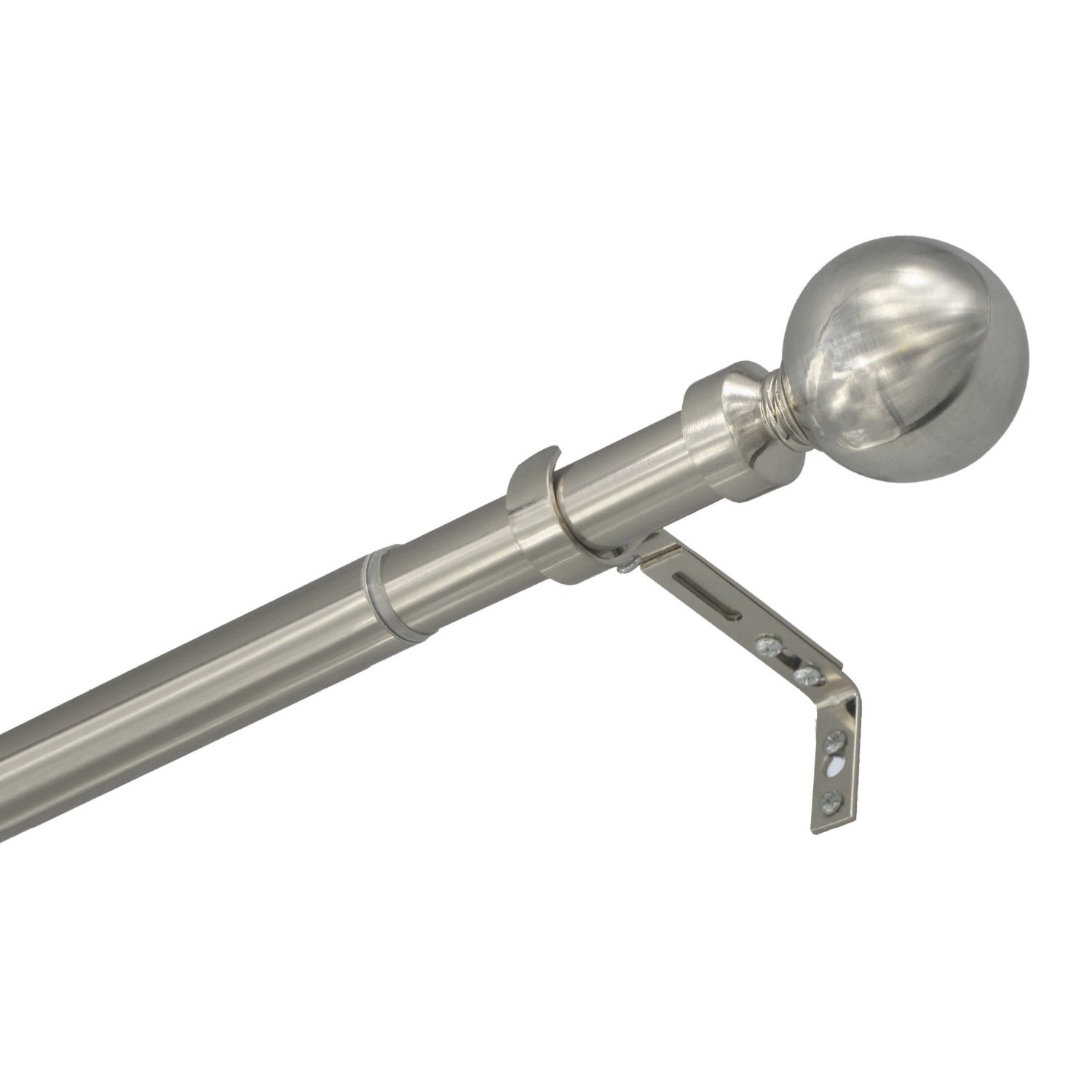 Renaissance Brushed Nickel Curtain Pole 28/25mm x 180-340cm (880CK)