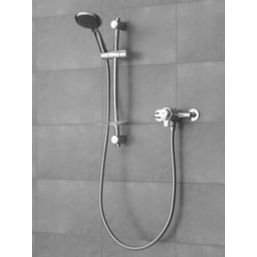 Triton Leona Rear-Fed Exposed Chrome Thermostatic Mixer Shower