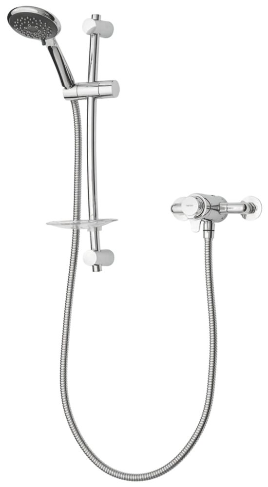 Triton Leona RearFed Exposed Chrome Thermostatic Mixer Shower Screwfix