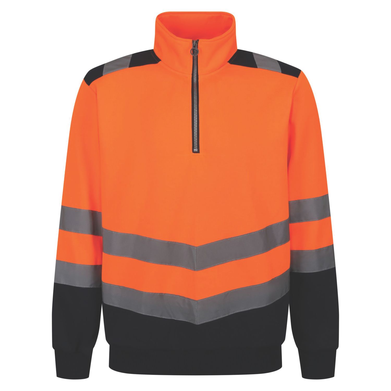 Regatta Pro Hi-Vis 1/4 Zip Fleece Orange/Navy X Large 50" Chest (880JW)