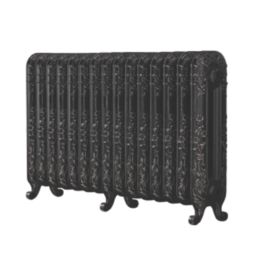 Arroll 597mm x 1009mm 5325BTU Black / Silver Cast Iron 2 Column Radiator