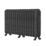 Arroll 597mm x 1009mm 5325BTU Black / Silver Cast Iron 2 Column Radiator