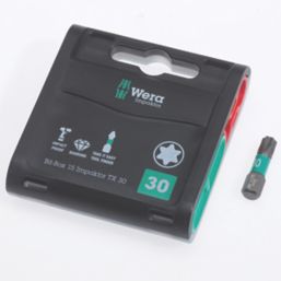 Refurb Wera Impaktor 867/1 1/4" 25mm Hex Shank TX30 TriTorsion Diamond Coated Bits 15 Pack