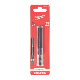 Milwaukee Shockwave 1/4" Hex Magnetic Bit Holder Drive Guide 75mm