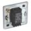 LAP  1-Gang 2-Way LED Dimmer Switch  Matt Black with Colour-Matched Inserts