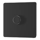 LAP  1-Gang 2-Way LED Dimmer Switch  Matt Black with Colour-Matched Inserts