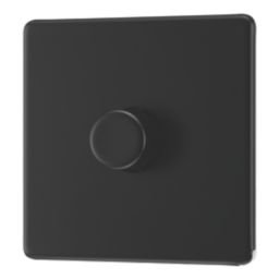 LAP  1-Gang 2-Way LED Dimmer Switch  Matt Black with Colour-Matched Inserts