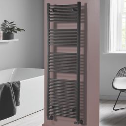Towelrads 1600mm x 500mm 2620BTU Black Flat  Towel Radiator