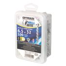 Optimaxx  TX Raised Self-Tapping Masonry Screws 6.5mm x 32mm 100 Pack