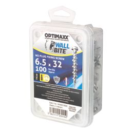 Optimaxx  TX Raised Self Tapping Masonry Screws 6.5mm x 32mm 100 Pack