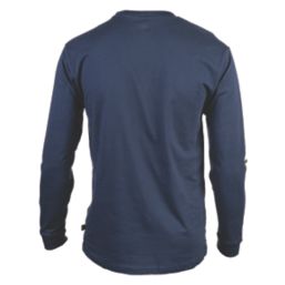 CAT Trademark Banner Long Sleeve T-Shirt Blue/Yellow X Large 46-48" Chest