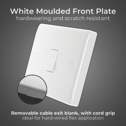 British General 800 Series 20A 1-Gang DP Water Heater Switch White