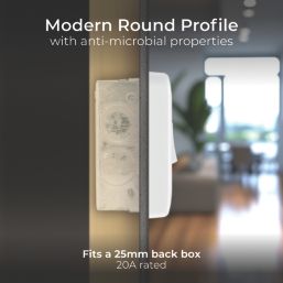 British General 800 Series 20A 1-Gang DP Water Heater Switch White