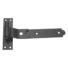 Smith & Locke Black Powder-Coated Cranked Gate Hinge Hook & Band 134mm x 250mm x 45.5mm