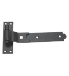 Smith & Locke Black Powder-Coated Cranked Gate Hinge Hook & Band 165mm x 612mm x 51.5mm