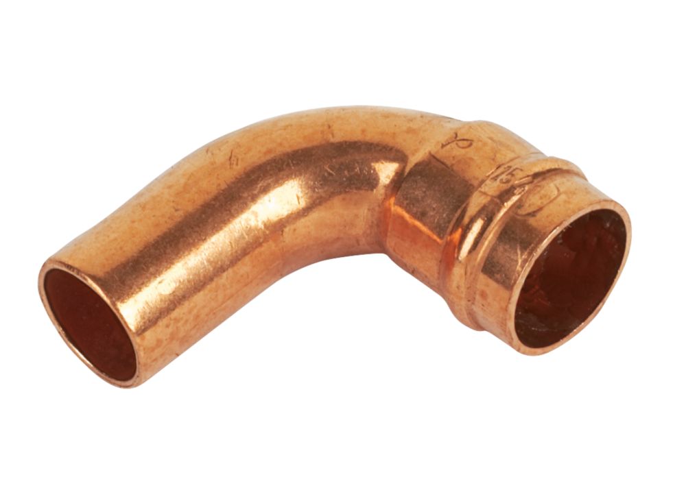 Yorkshire Copper Solder Ring Equal 90° Street Elbow 15mm Screwfix