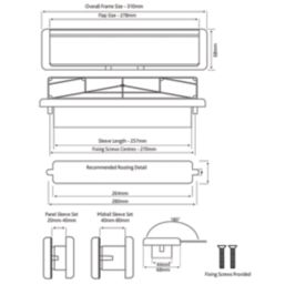 Fab & Fix Nu Mail Edge 68 Letter Plate 40-80 Hardex Chrome 310mm x 68mm
