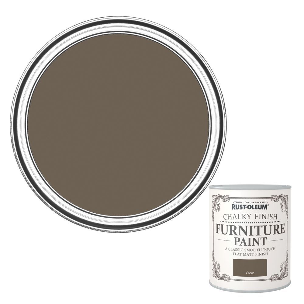 Rustoleum Universal Furniture Paint Chalky Cocoa Brown 750ml Screwfix