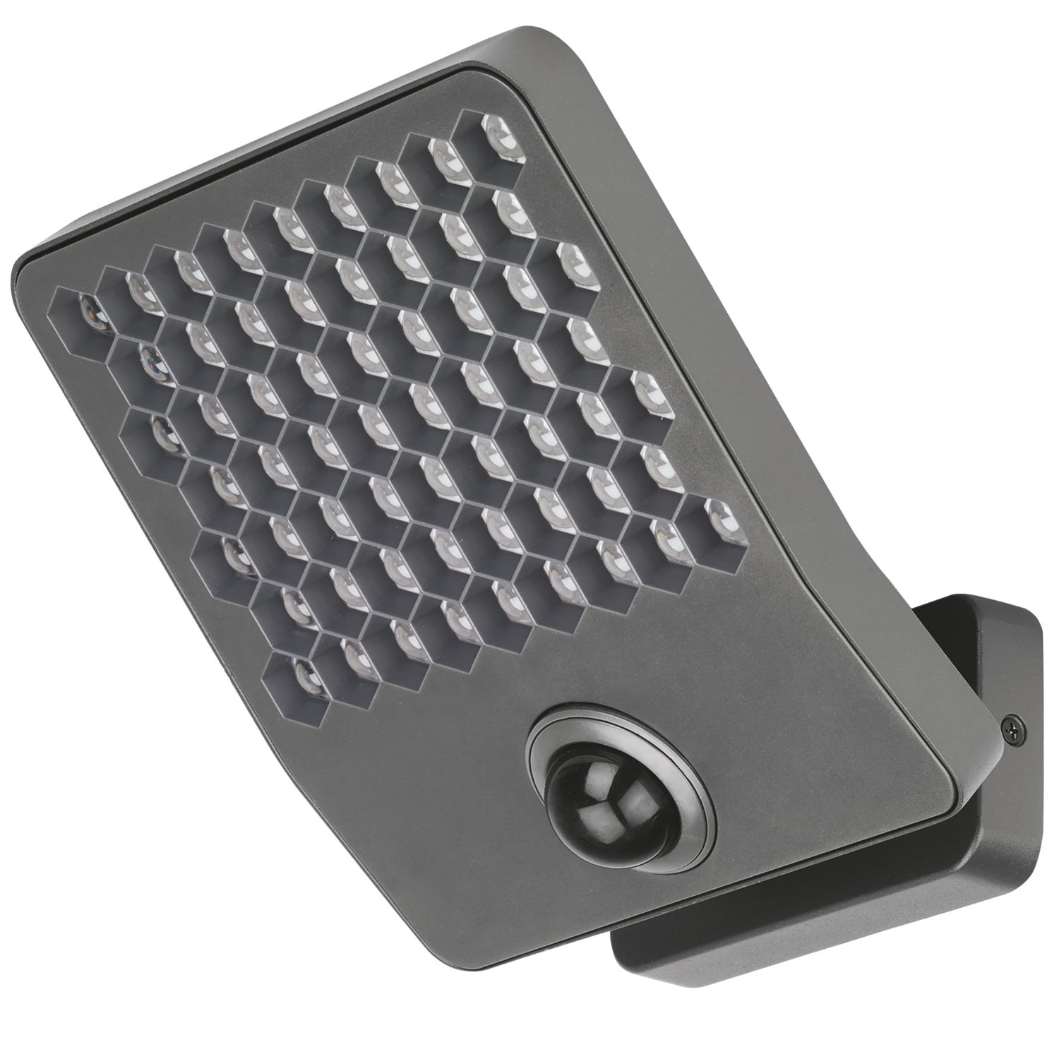Lutec Atlantis Outdoor LED Anti-Glare Floodlight With PIR Sensor Dark Grey 24W 3200lm (881AJ)
