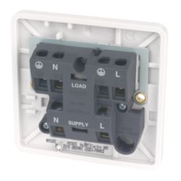 Hager Sollysta WMSU83 13A Unswitched Fused Spur  White with White Inserts