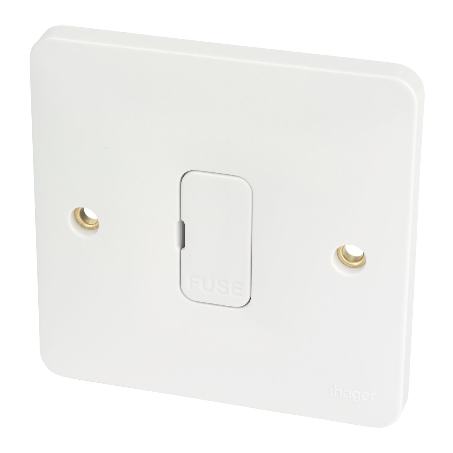 Hager Sollysta WMSU83 13A Unswitched Fused Spur White with White Inserts (881AM)
