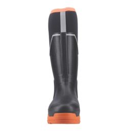 Muck Boots Grit S5 Size 8  Black & Orange  Safety Wellies