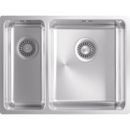 Abode Matrix R25 1.5 Bowl RH Brushed Stainless Steel Sink 580mm x 440mm
