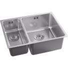Abode Matrix R25 1.5 Bowl RH Brushed Stainless Steel Sink 580mm x 440mm