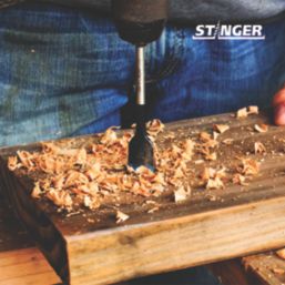 Spyder Stinger Hex Shank  Flat Wood Spade Bit Set 8 Pieces