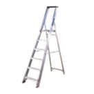 Lyte Aluminium 1.88m 6 Step Platform Step Ladder