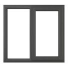 Crystal  Right-Hand Opening Clear Triple-Glazed Casement Anthracite on White uPVC Window 1190mm x 1115mm