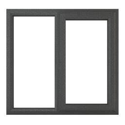 Crystal  Right-Hand Opening Clear Triple-Glazed Casement Anthracite on White uPVC Window 1190mm x 1115mm