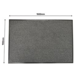 Essentials  Entrance Mat Black & Grey 1500mm x 900mm x 6mm