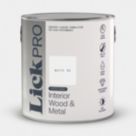 LickPro 2.5Ltr White 02 Satin Water-Based Trim Paint