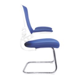 Nautilus Designs Luna Medium Back Cantilever/Visitor Chair Blue