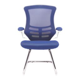 Nautilus Designs Luna Medium Back Cantilever/Visitor Chair Blue