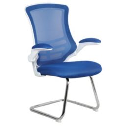 Nautilus Designs Luna Medium Back Cantilever/Visitor Chair Blue
