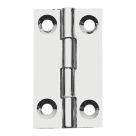Polished Chrome  Solid Drawn Butt Hinges 38mm x 22mm 2 Pack