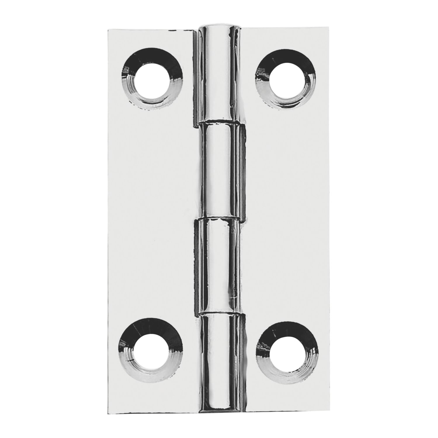 Polished Chrome Solid Drawn Butt Hinges 38mm x 22mm 2 Pack (881PR)