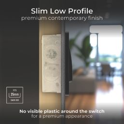 British General Evolve 20A 16AX 1-Gang 2-Way Wide Rocker Light Switch  Blue with Black Inserts