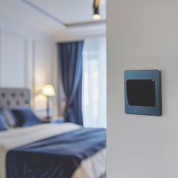 British General Evolve 20A 16AX 1-Gang 2-Way Wide Rocker Light Switch  Blue with Black Inserts