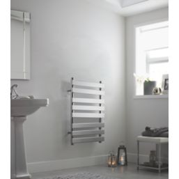 Towelrads 800mm x 500mm 853BTU Chrome Flat Designer Towel Radiator