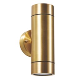 Zink Brac Outdoor Up and Down Wall Light Fitting Brass