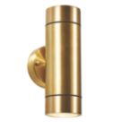 Zink Brac Outdoor Up and Down Wall Light Fitting Brass