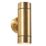 Zink Brac Outdoor Up and Down Wall Light Fitting Brass