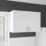 Pragma  2-Door Matt White 800mm x 320mm x 550mm Flat Packed Kitchen Wall Unit